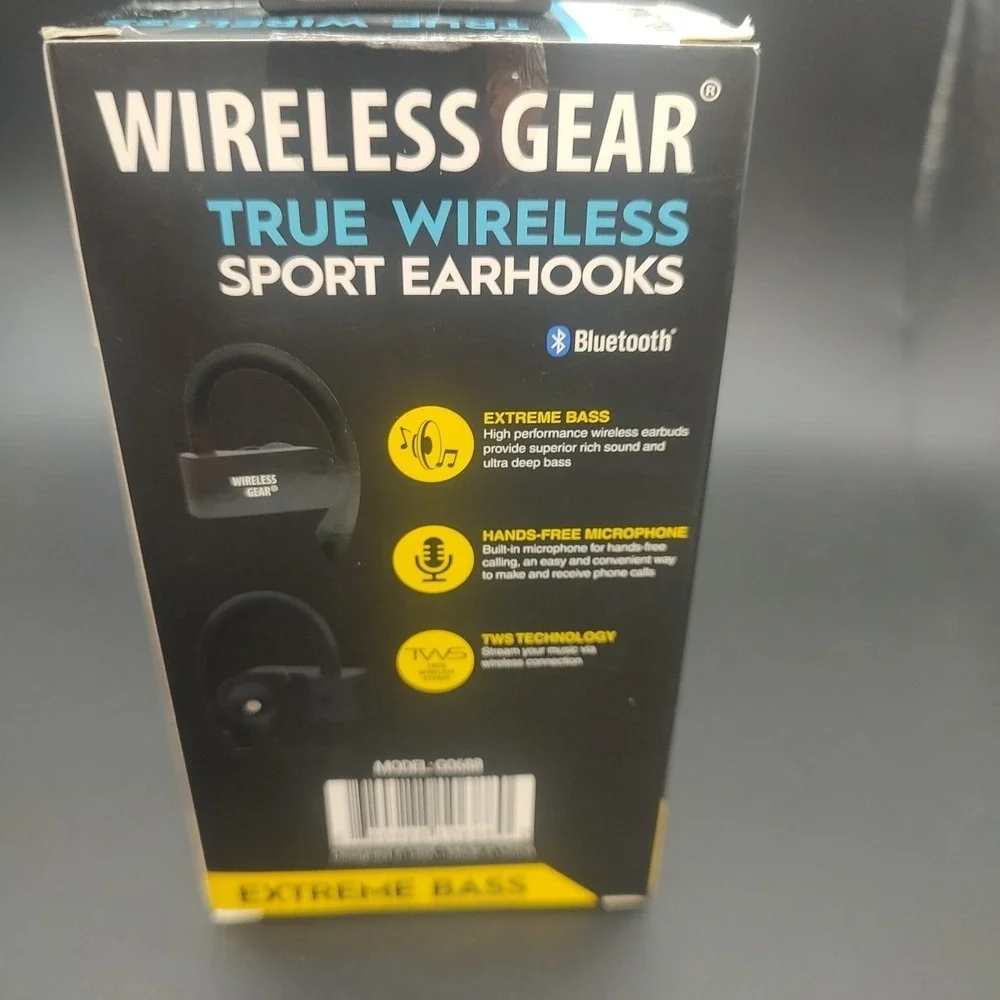 Wireless Gear True Wireless Sport Earhooks Earphones Bluetooth Extreme Bass